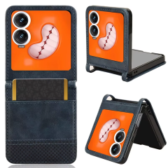 Microcase Tecno Phantom V Flip2 Retro Tasarım Kartlıklı Deri Kılıf-AL5119