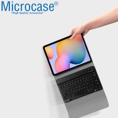 Microcase Samsung Galaxy Tab S6 Lite P610 10.4 inch Tablet Bluetooth Klavyeli Standlı Kılıf - BKK1