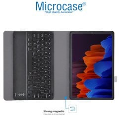 Microcase Samsung Galaxy Tab S7 Plus T970 T976 Tablet Bluetooth Klavyeli Standlı Kılıf - BKK1