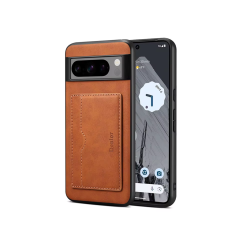 Microcase Google Pixel 9 Pro ile Uyumlu Kartlıklı Standlı Deri Kaplama Kılıf-AL5138