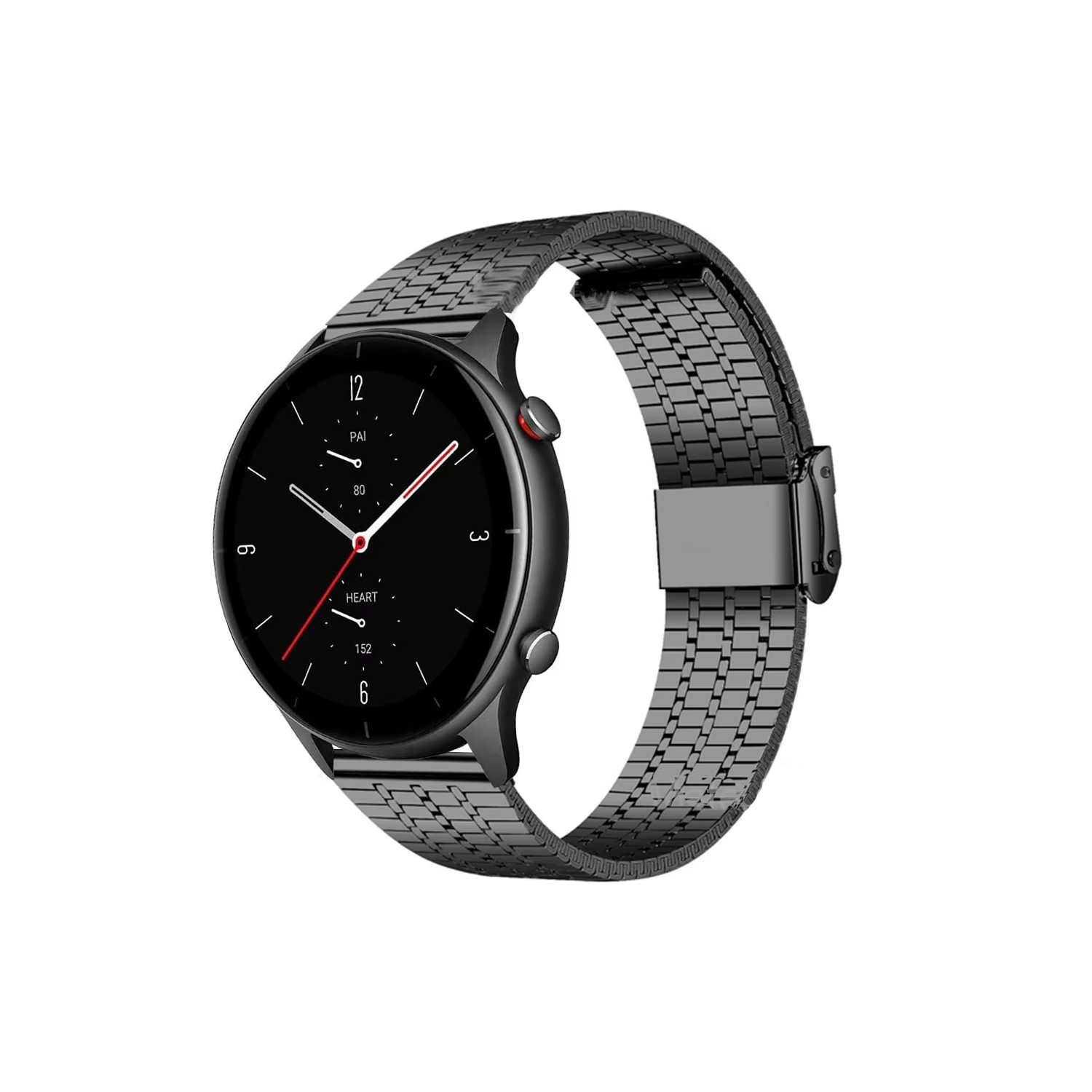 Microcase Amazfit Balance ile Uyumlu Paslanmaz Çelik Metal Kordon Kayış-KY6554