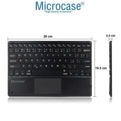 Microcase TCL NXTPAPER 14 inch Tablet için Tablet Bluetooth Touchpad Klavye 28 cm (TR Sticker) + Tablet Standı - AL2756