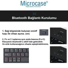 Microcase TCL NXTPAPER 14 inch Tablet için Tablet Bluetooth Touchpad Klavye 28 cm (TR Sticker) + Tablet Standı - AL2756