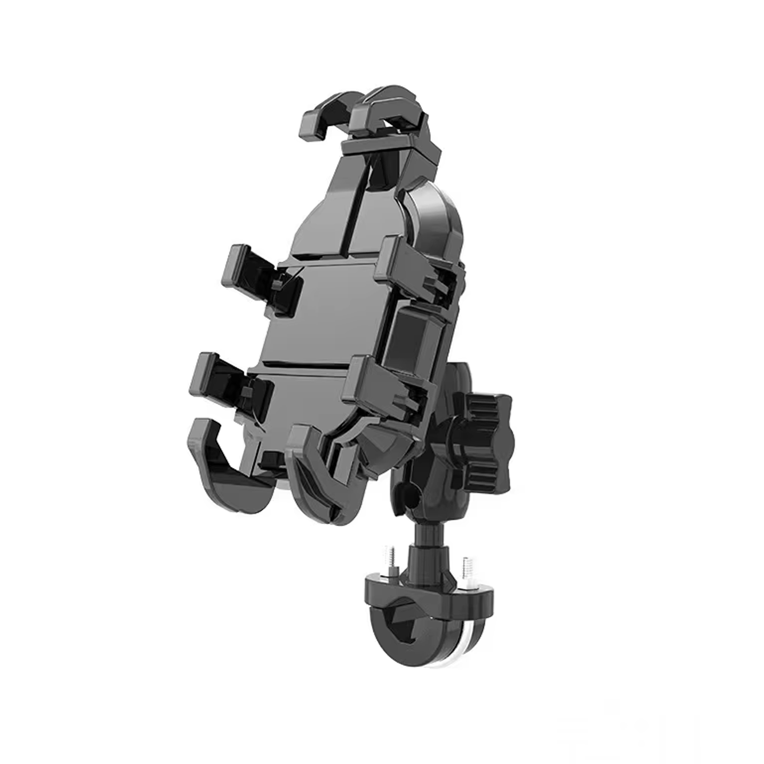 Microcase 360 Derece Dönen Titreşim Önleyici Metal Motosiklet Bisiklet Scooter Telefon Tutucu - AL5073