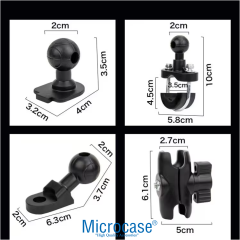 Microcase 360 Derece Dönen Titreşim Önleyici Metal Motosiklet Bisiklet Scooter Telefon Tutucu - AL5073