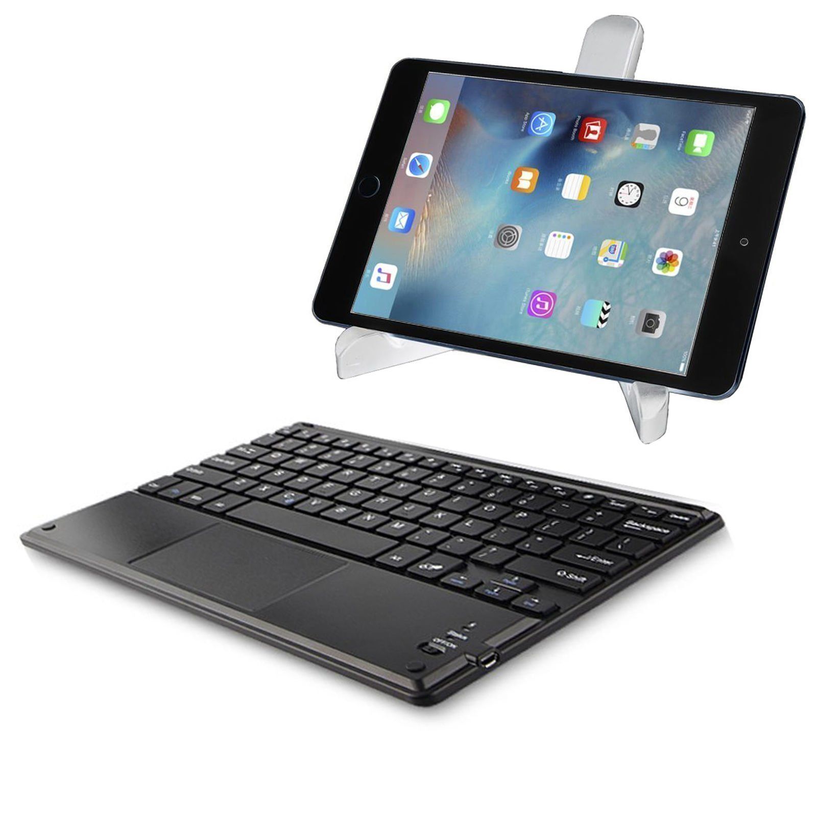 Microcase Samsung S11 Ultra 14.6 inch Tablet için Tablet Bluetooth Touchpad Klavye 28 cm (TR Sticker) + Tablet Standı - AL2756