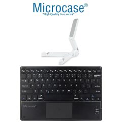 Microcase Samsung S11 Ultra 14.6 inch Tablet için Tablet Bluetooth Touchpad Klavye 28 cm (TR Sticker) + Tablet Standı - AL2756