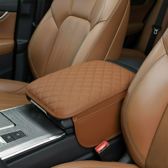 Microcase Araç Merkezi Konsol Kapağı Capitone Deri Araç Kol Dayama Yastığı Depolama Cepli - AL5395