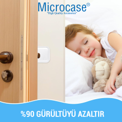 Microcase Darbe Önleyici Yapışkanlı Silikon Kapı Kolu Stoperi Tamponu Kare Tasarım - AL5005 4 Adet