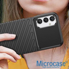 Microcase Samsung Galaxy A24 5G / A25 5G / M34 5G Thunder Serisi Darbeye Dayanıklı Silikon Kılıf - Siyah AL3421