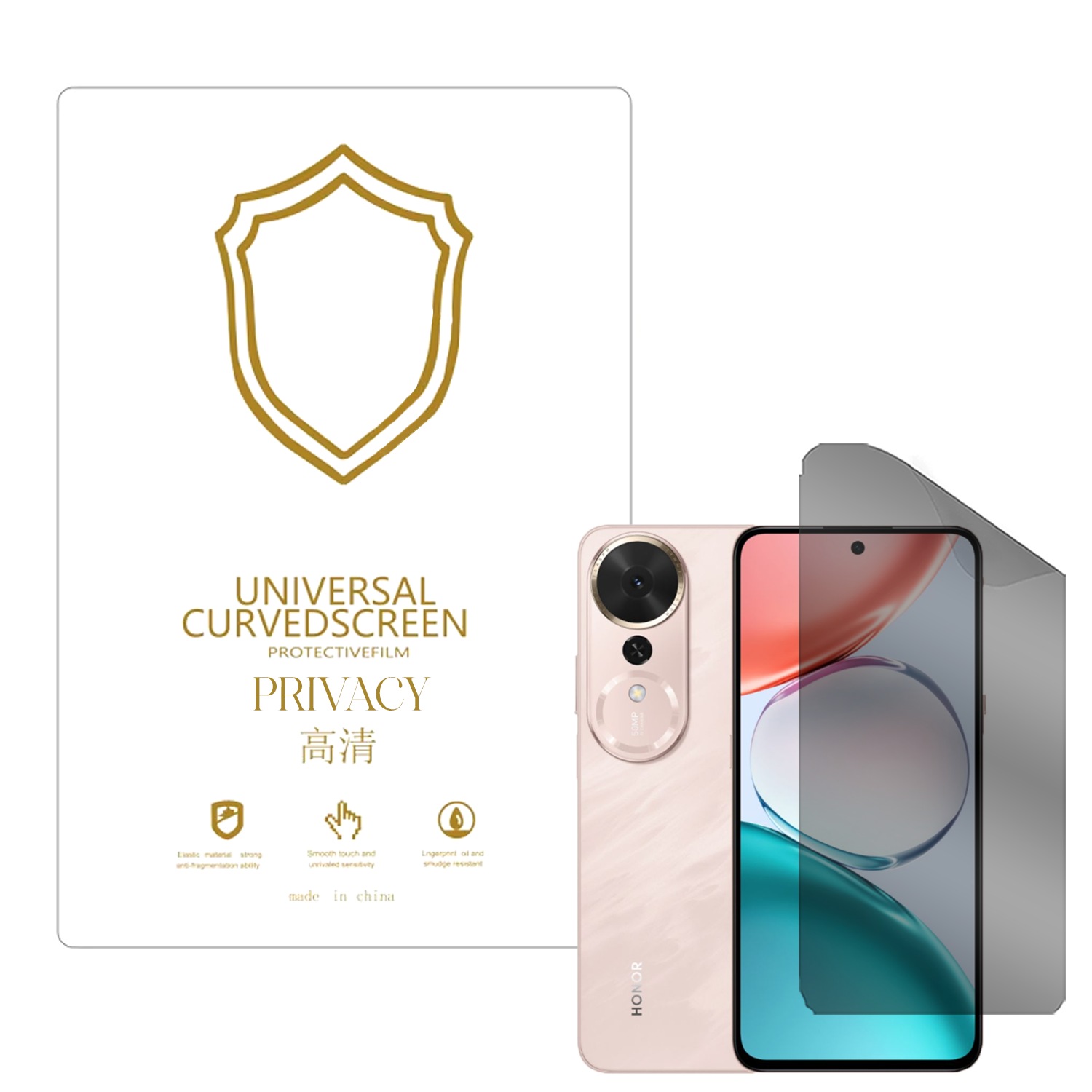 Microcase Honor Play 70 Plus ile Uyumlu Privacy Gizlilik Filtreli Hayalet Nano Ekran Koruyucu-EKM110
