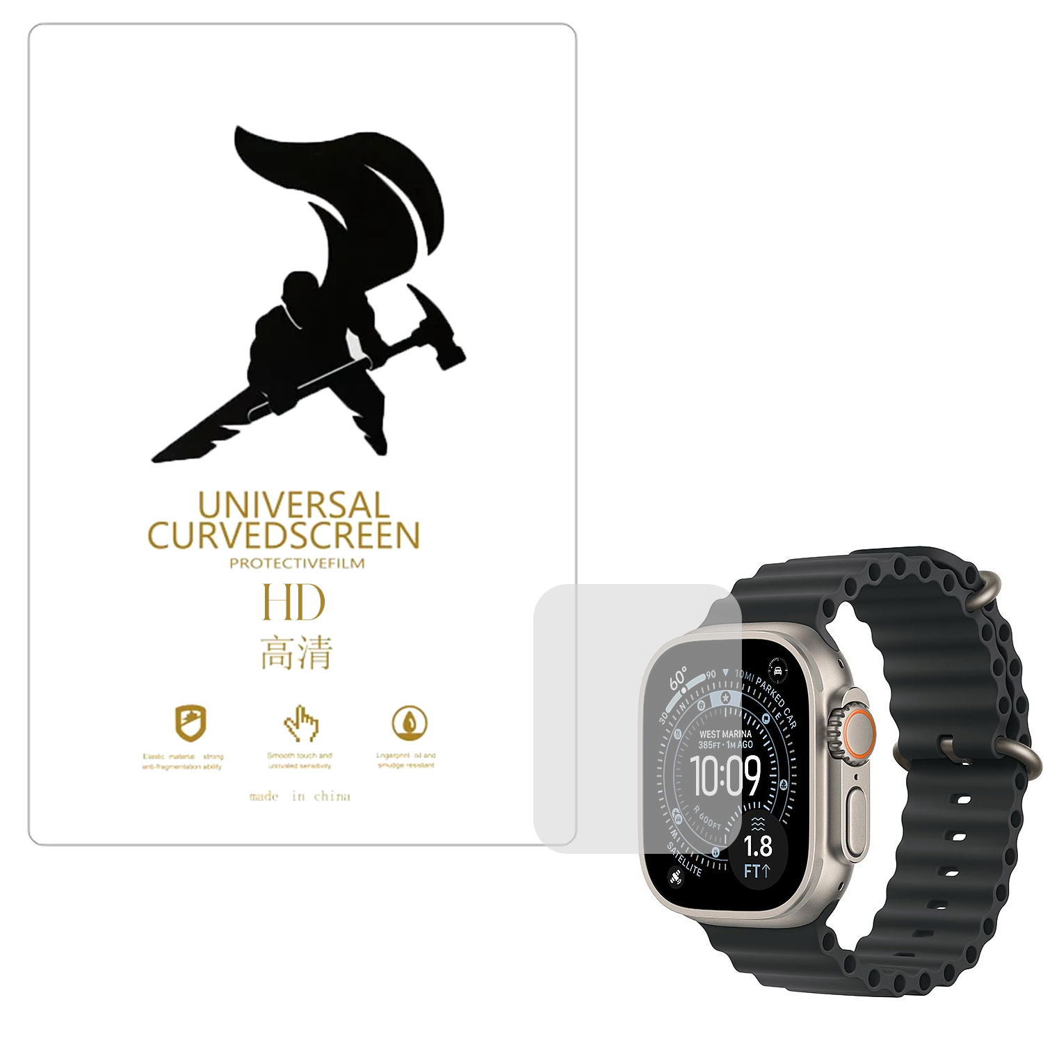 Microcase Apple Watch Ultra 3 ile uyumlu TPU Ekran Koruma Filmi - EKM109