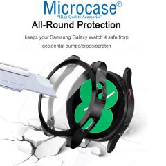 Microcase Samsung Galaxy Watch 6 40mm Ekran Korumalı Sert Rubber Kılıf - AL3173