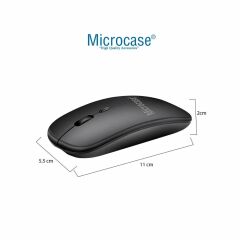 Microcase Apple iPad Pro 11 2025 için Bluetooth Klavye (TR Sticker) + Bluetooth Mouse + Tablet Standı - AL2765