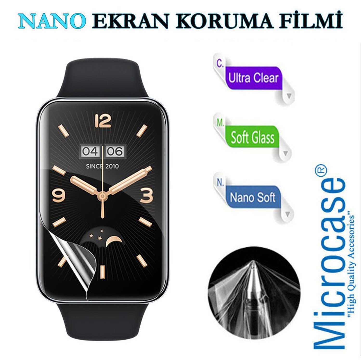 Microcase Xiaomi Mi Band 7 Pro TPU Ekran Koruma Filmi - Şeffaf