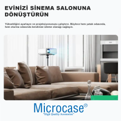 Microcase Taşınabilir Projeksiyon Cihazı Vb 1/4 Vida Girişli Eğim ve Açı Ayarlamalı Tripod-AL5274
