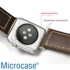 Microcase Apple Watch SE 44 mm Metal Kordon Kayış Adaptörü - Siyah