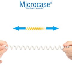 Microcase Type-C Spiral Tasarım USB Şarj ve Data Kablosu 1 metre Beyaz - AL3999