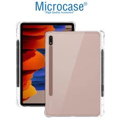 Microcase Samsung Tab S8+ Plus T800 Kalem Koymalı Silikon Kılıf - Şeffaf