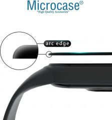 Microcase Huawei Watch 5 42MM için Tam Kaplayan Kavisli Ekran Koruyucu 3D Pet Film - Siyah AL3385