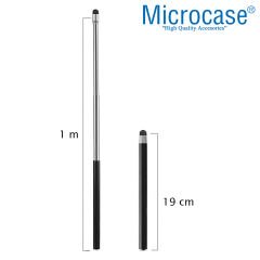 Microcase Universal Telefon Tablet iPad Teleskopik Uzayabilir Akıllı Tahta Sunum Kalemi 100 cm - AL3458 Siyah