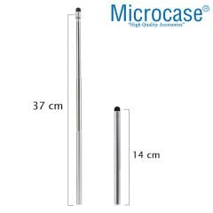 Microcase Universal Telefon Tablet iPad Teleskopik Uzayabilir Akıllı Tahta Sunum Kalemi 37 cm - AL3459 Gümüş