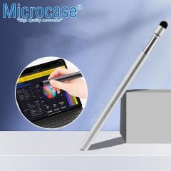 Microcase Universal Telefon Tablet iPad Teleskopik Uzayabilir Akıllı Tahta Sunum Kalemi 37 cm - AL3459 Gümüş