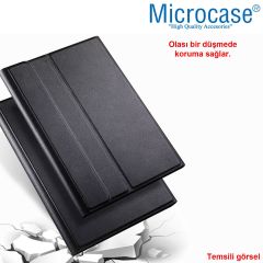 Microcase Lenovo Tab P12 TB370FU 12.7 inch ile Uyumlu Sleeve Serisi Mıknatıs Kapak Standlı Kılıf - Siyah AL3319