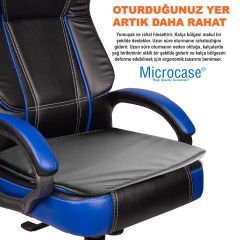 Microcase 3D Ortopedik Oto Araç Oyuncu Koltuk Minderi 1 Adet AL4337 Siyah