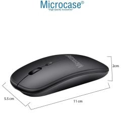 Microcase Samsung Galaxy Tab S9 FE X510 10.9 inch Uyumlu Tablet Çanta+Türkçe Bluetooth Klavye +Mouse+ Standı AL4383 Lacivert