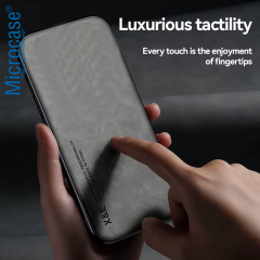 Microcase Honor 400 Pro 5G için Luxury Leather Series Deri Desenli Plastik Koruma Kılıf - AL8125