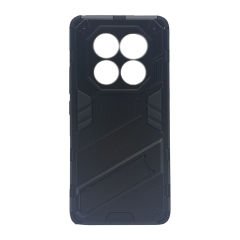 Microcase Xiaomi Poco X7/Redmi Note 14 Pro 5G Matrix Serisi Armor Standlı Perfect Koruma Kılıf - Siyah Al3416