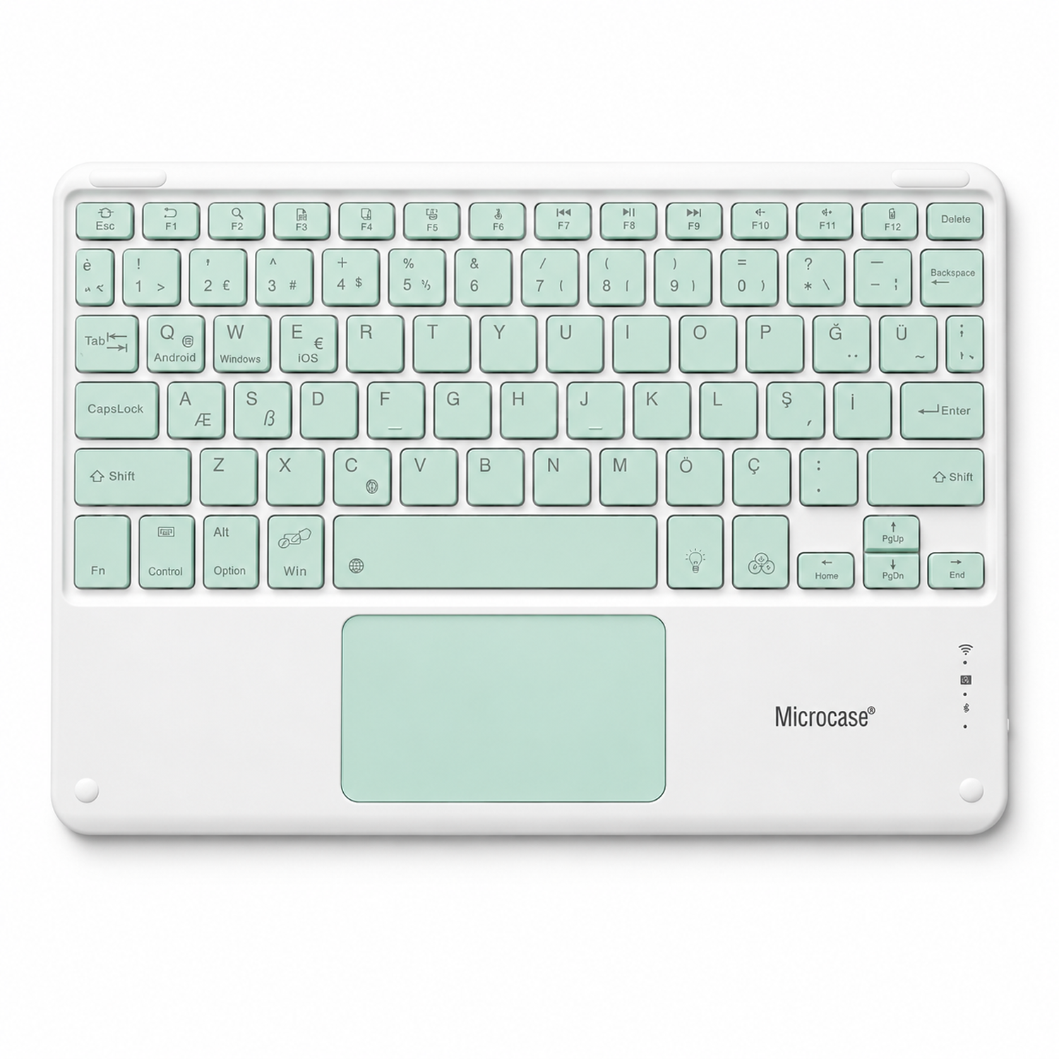 Microcase RGB Tablet ve Telefonlar için Türkçe Bluetooth Klavye- AL5890