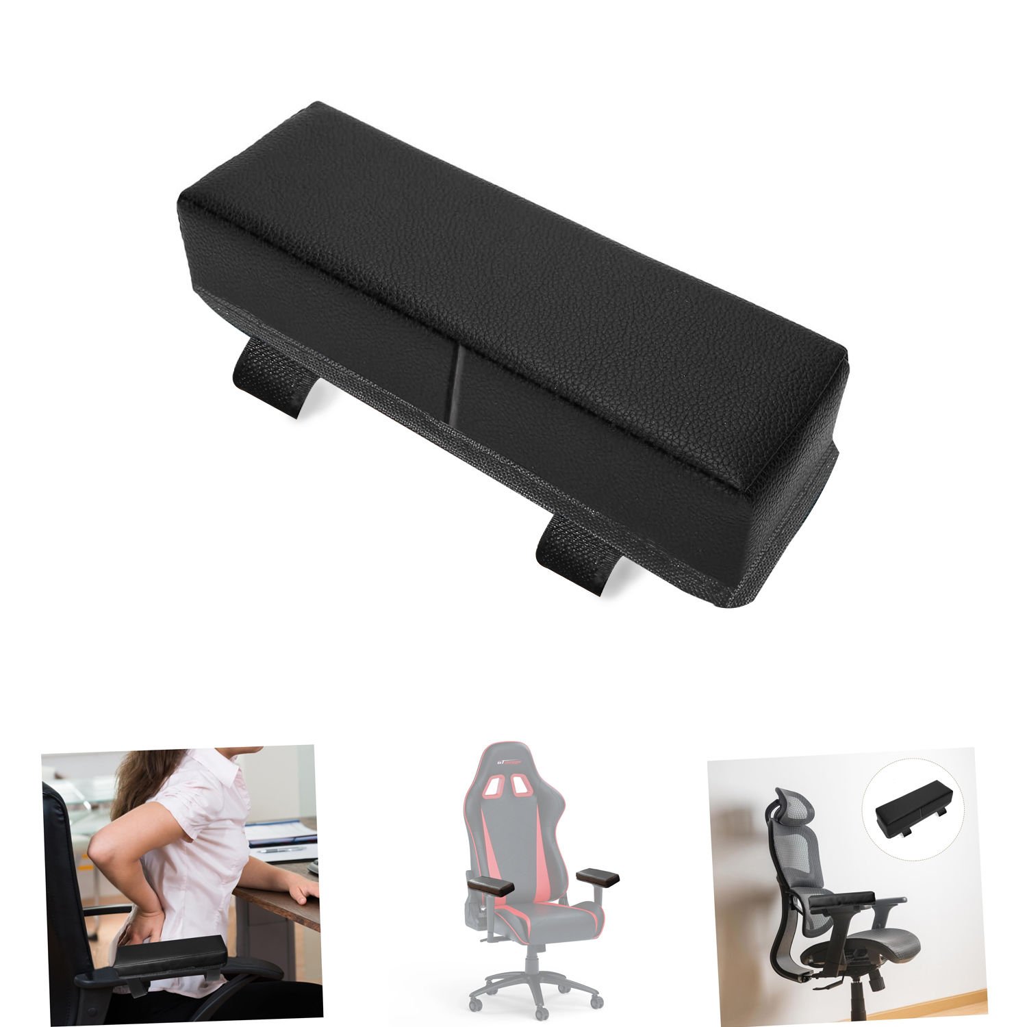 Microcase 3D Ortopedik Oto Araç Oyuncu Koltuk Kol Dayama Padi 1 Adet AL4338 Siyah