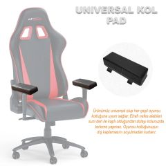 Microcase 3D Ortopedik Oto Araç Oyuncu Koltuk Kol Dayama Padi 2 Adet AL4338 Siyah