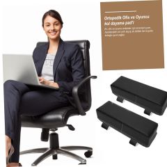 Microcase 3D Ortopedik Oto Araç Oyuncu Koltuk Kol Dayama Padi 2 Adet AL4338 Siyah