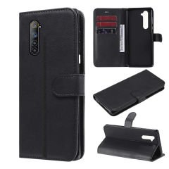 Microcase Realme 6  Darbeye Dayanıklı Cüzdanlı ve Standlı Kapaklı Deri Kılıf Siyah AL4232