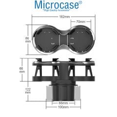 Microcase Araç İçi Bardaklıktan Monte Çift Bardak Tutucu ve İçecek Tutucu - AL3487