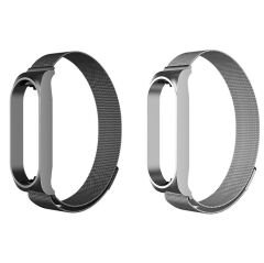Microcase Apple Watch 9 41 mm Simli Esnek Hasır Örgü Kordon Kayış - KY44-1 Gümüş