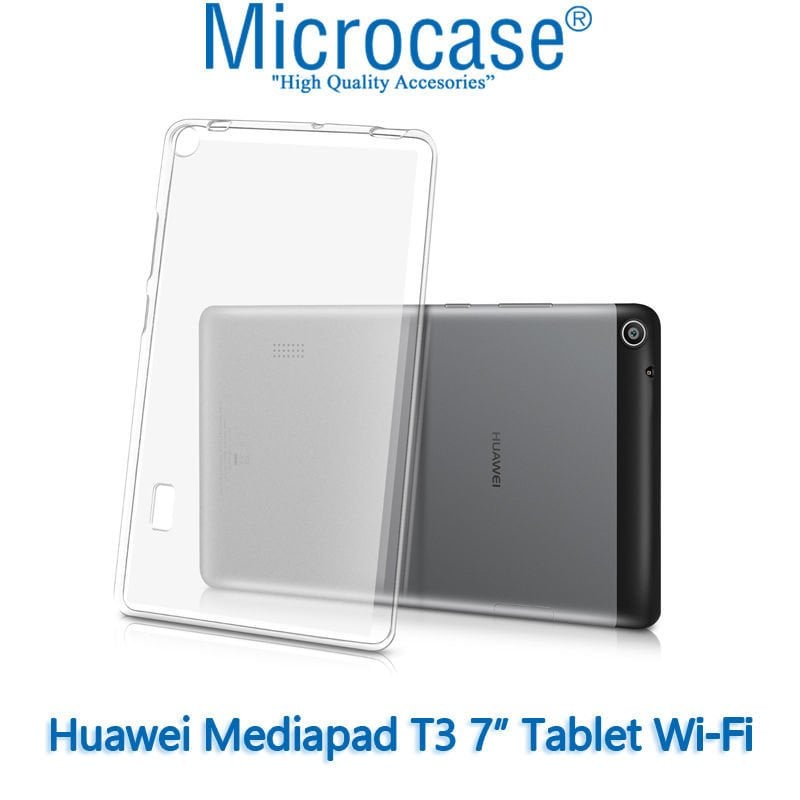 Microcase Huawei Mediapad T3 BG2-W09 7 inch WiFi Silikon Kılıf - Şeffaf (3G uymaz)