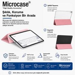 Microcase Samsung Galaxy Tab A8 SM-X200 10.5 inch 2021 Tablet ile Uyumlu 3 Kademeli Sleeve Serisi Standlı Kılıf - AL5577