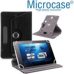 Microcase Alcatel 3T 8 inch Tablet Universal Döner Standlı Tablet Kılıfı Kırmızı