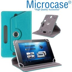 Microcase Alcatel 3T 8 inch Tablet Universal Döner Standlı Tablet Kılıfı Kırmızı