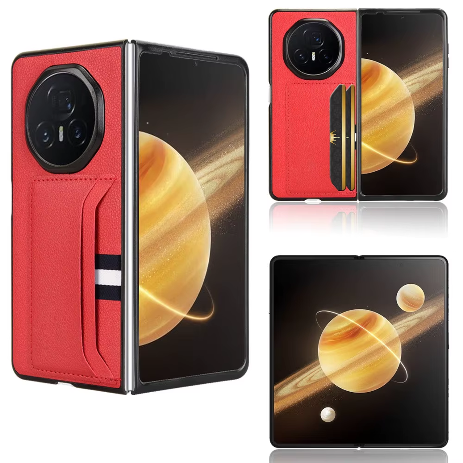 Microcase Honor Magic V3 Kartlıklı Deri Kaplama Kılıf-AL5120