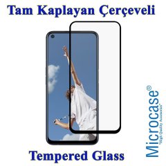 Microcase Oppo A52 Tam Kaplayan Çerçeveli Cam -Siyah