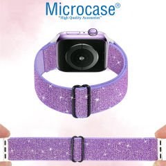 Microcase Apple Watch 9 45 mm Simli Esnek Hasır Örgü Kordon Kayış - KY44-2