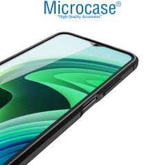 Microcase Xiaomi Redmi Note 11E / Redmi 10 5G Leather Serisi Deri Efekt Silikon Kılıf - Siyah AL3337