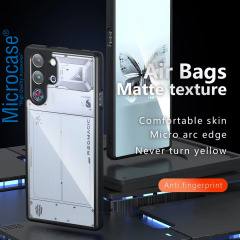 Microcase Zte Nubia Redmagic 10 Air 5G ile Uyumlu Arka Şeffaf Tasarım Lüx Kılıf - AL5124