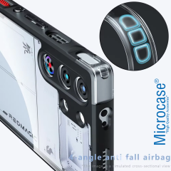 Microcase Zte Nubia Redmagic 10 Air 5G ile Uyumlu Arka Şeffaf Tasarım Lüx Kılıf - AL5124
