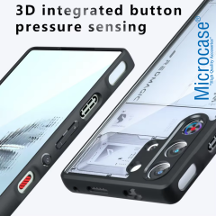 Microcase Zte Nubia Redmagic 10 Air 5G ile Uyumlu Arka Şeffaf Tasarım Lüx Kılıf - AL5124